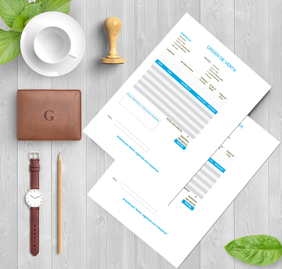 Plantilla de orden de venta