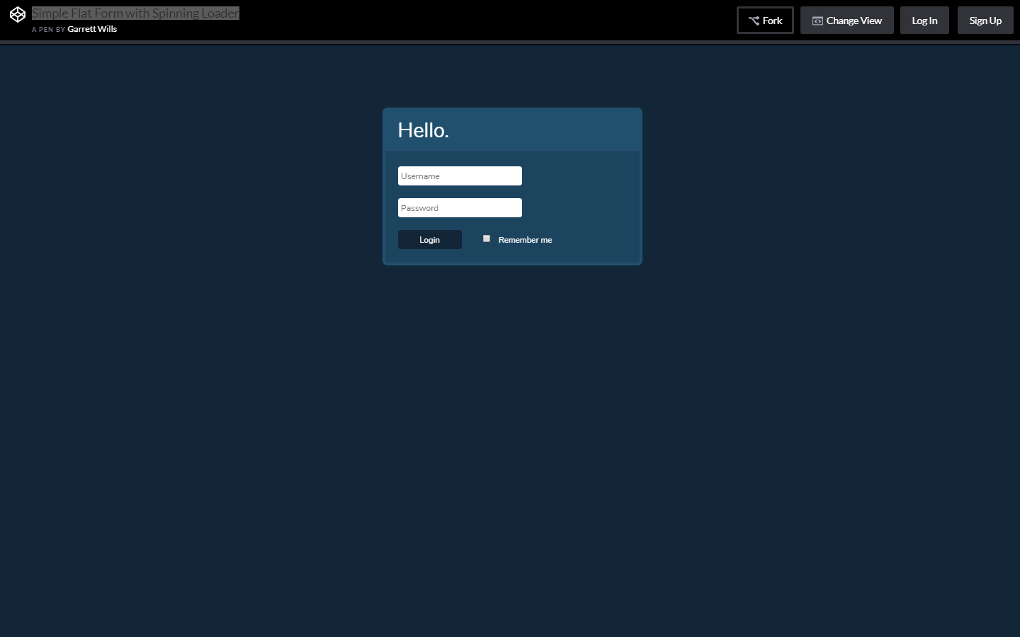 Simple Flat Form with Spinning Loader
