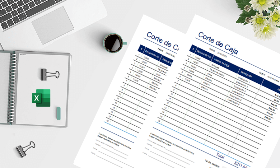 Plantilla Excel de corte de caja