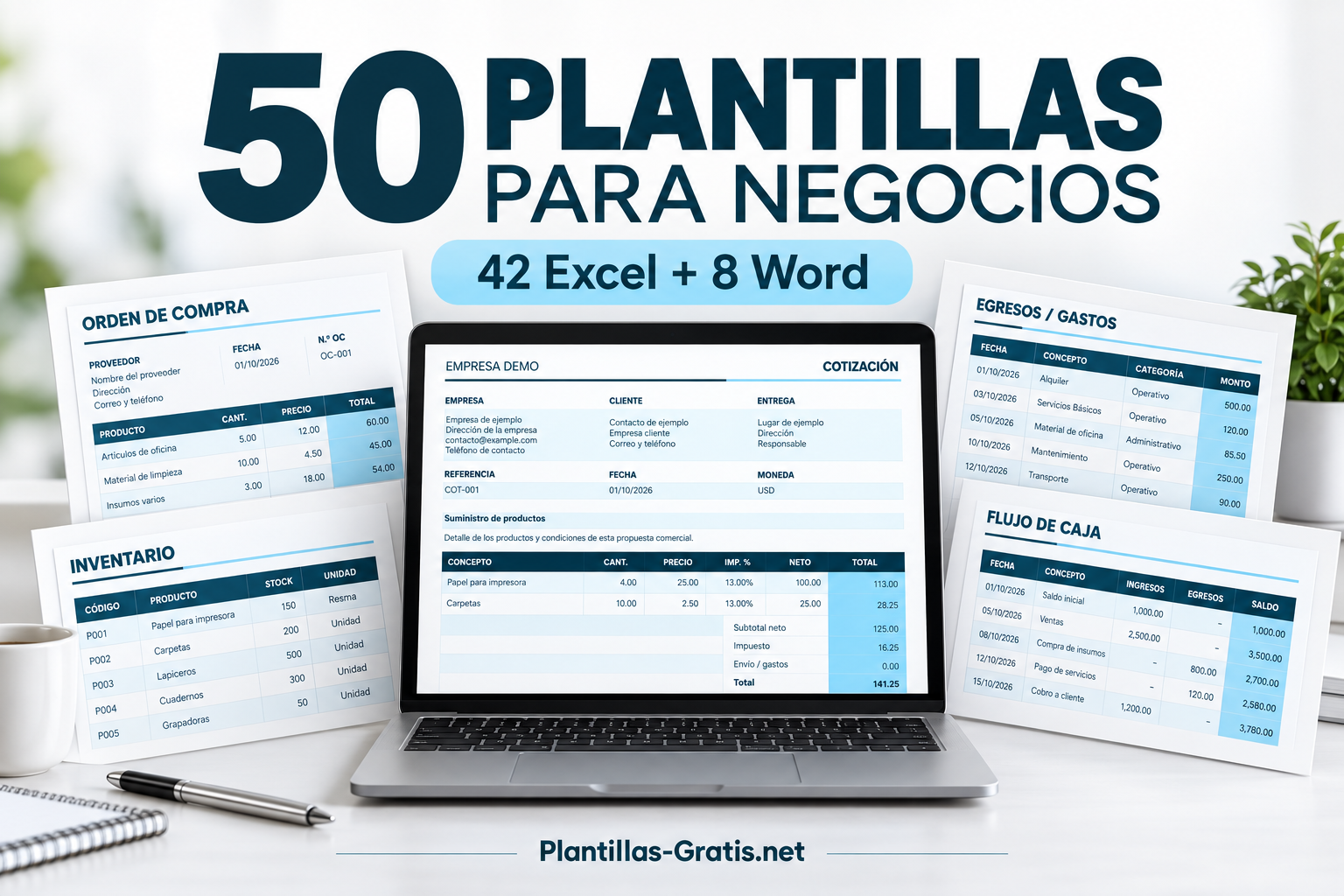 Pack de 50 Plantillas para Negocios Pro
